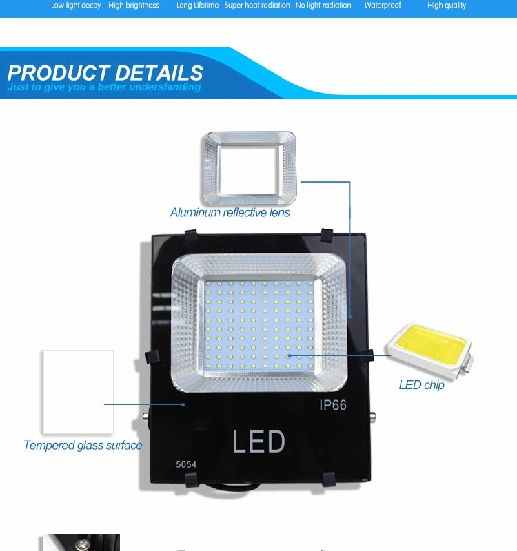 Explosion Proof Narrow Beam Motion Security LED Flood Lights 150W